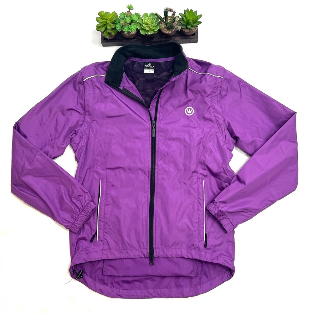 Canari Convertible Cycling Vest/Jacket With Removable Sleeves Purple Size Small